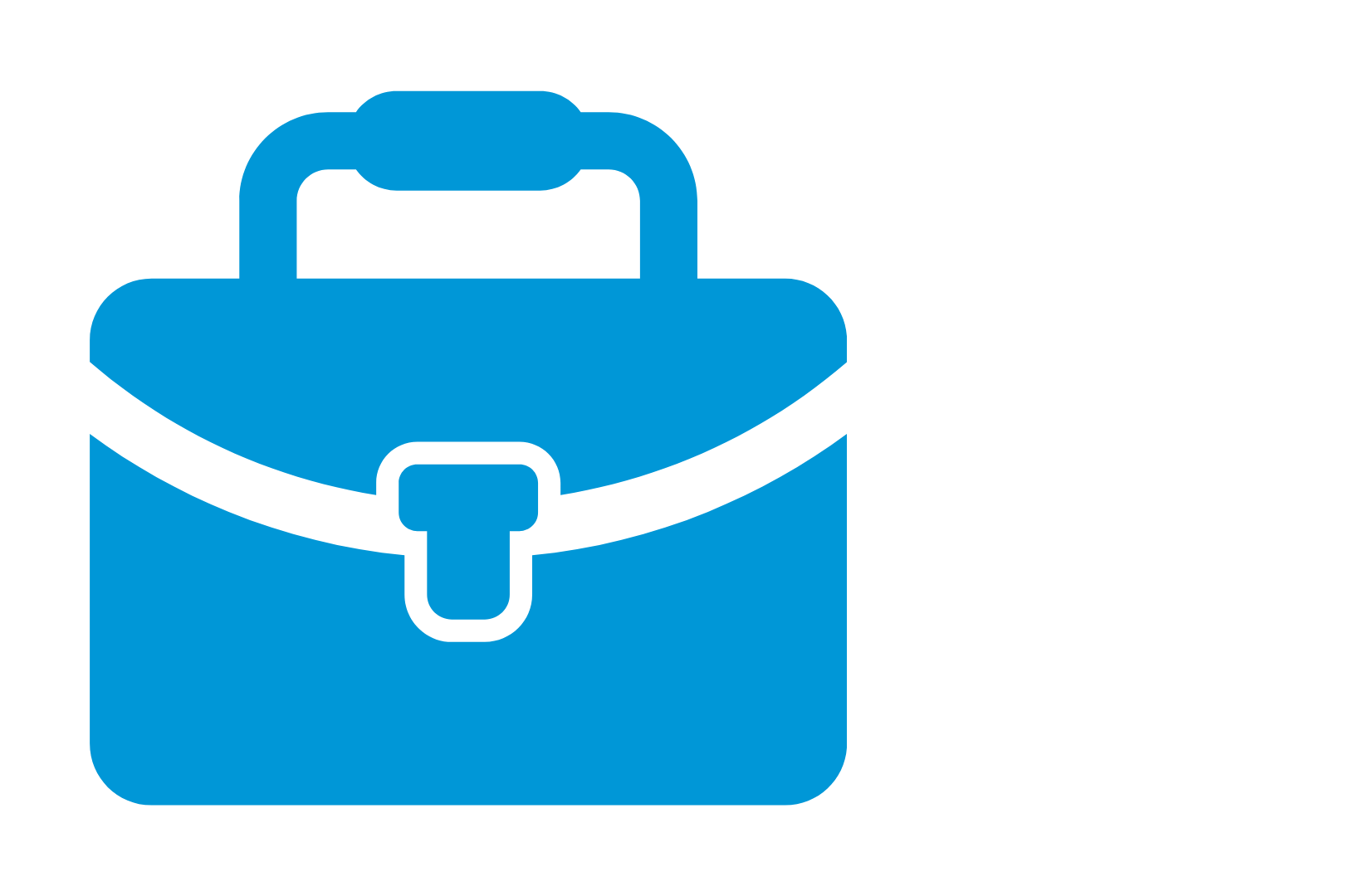 Blue icon of a medical case or briefcase with a handle and a lock clasp.