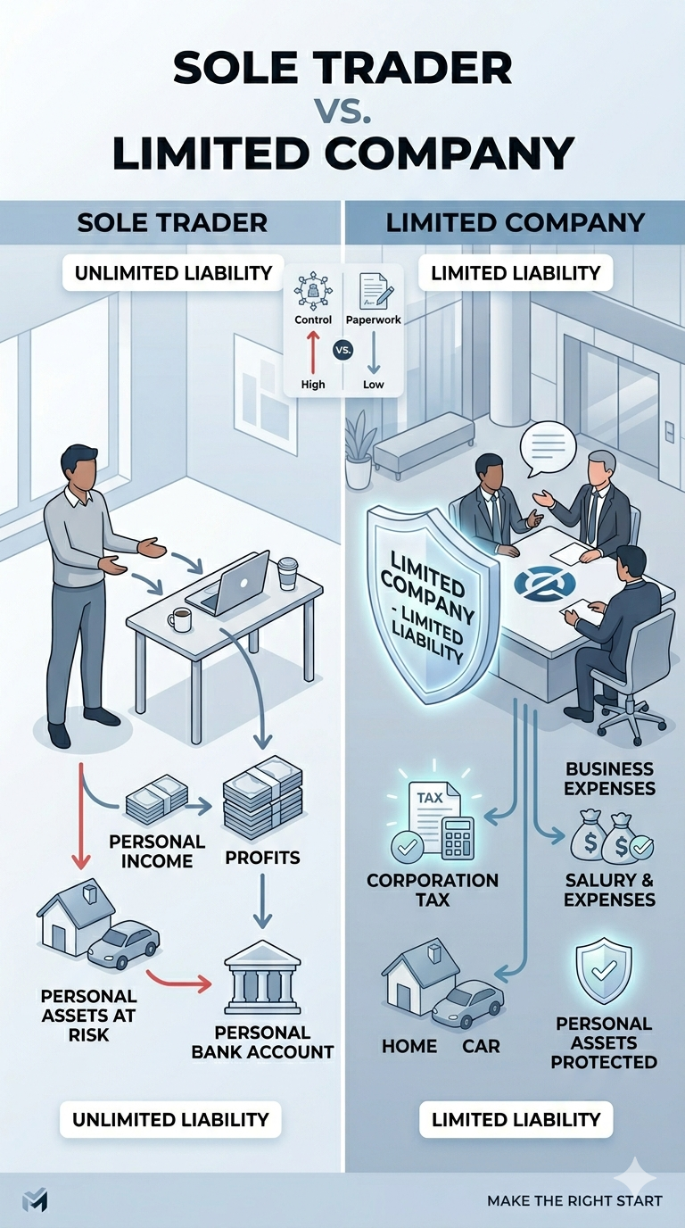 Sole Trader vs. Limited Company: Which Structure is Right for You?