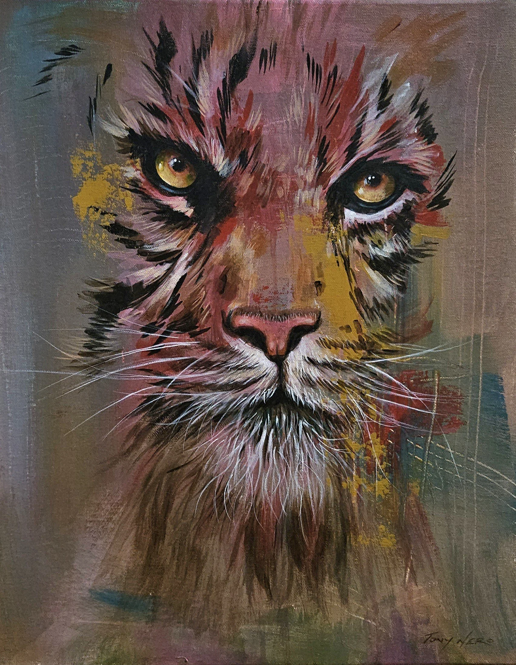Wild animal in acrylics demonstration with Tony Nero