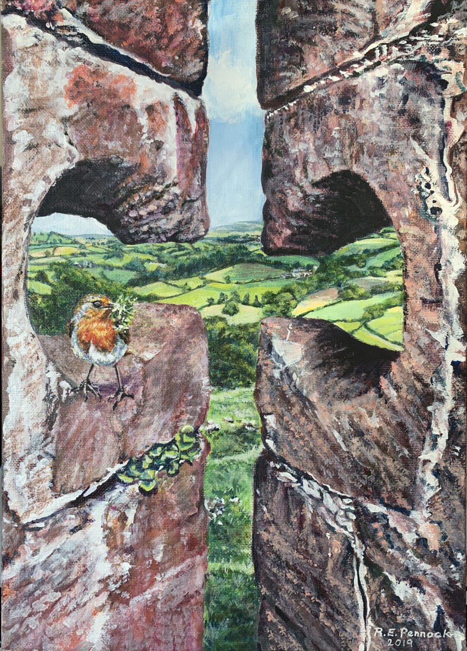 Through the battlements of a Welsh castle