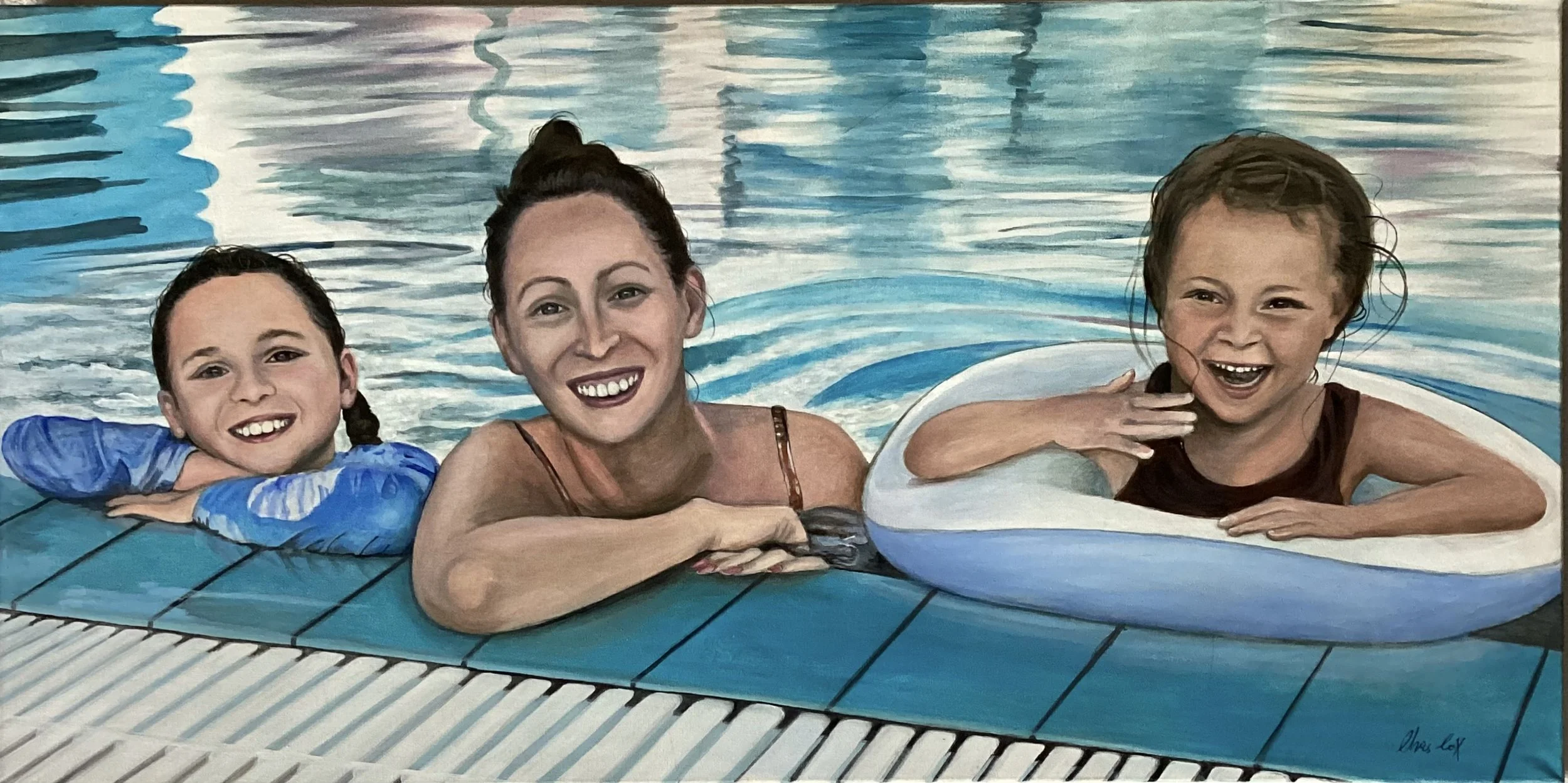Amy, Erin and Ava acrylic on canvas