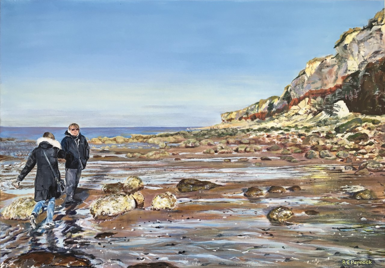 Beach combing at Hunstanton