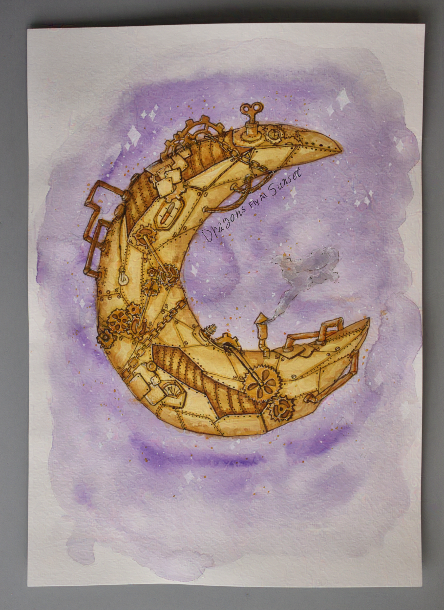 Steampunk moon
