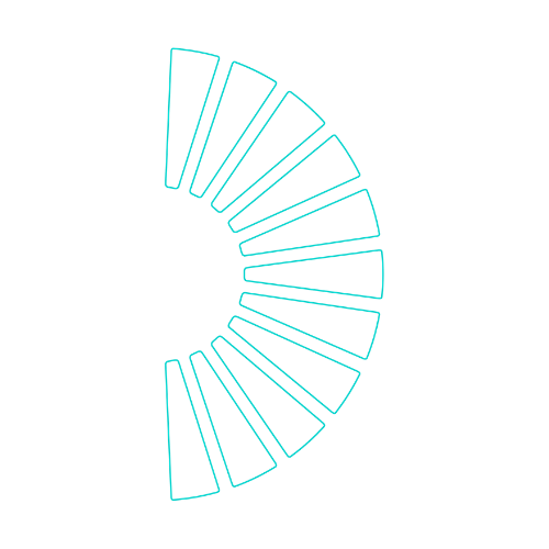 Stylized number 3 made of neon light lines on black background.