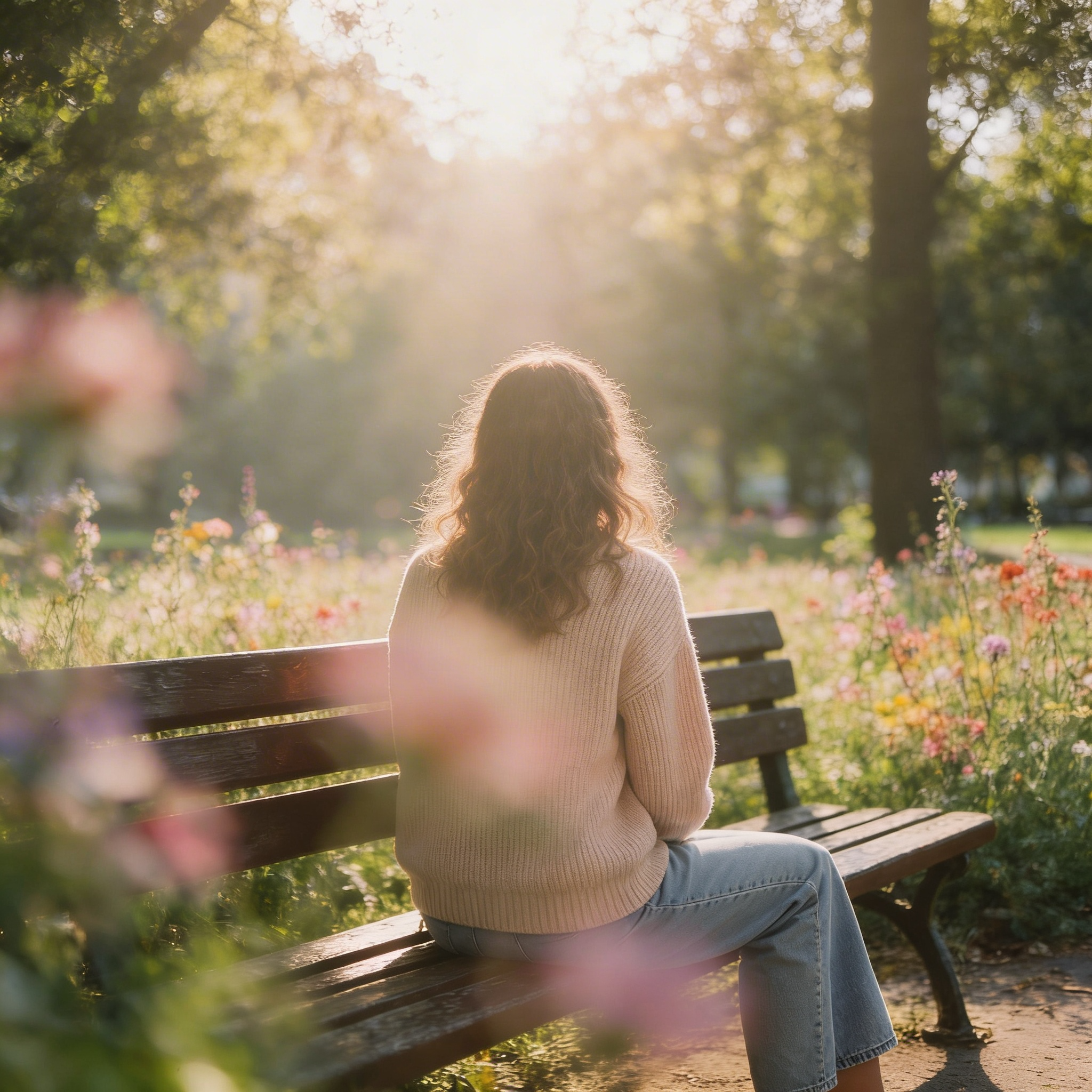 Sfeervolle grafplek met bloemen en houten plantenbak in rustige natuurlijke omgeving  Verzorgde rustplaats met bloemen als liefdevol eerbetoon  Zacht ingerichte grafplek met natuurlijke beplanting en warme uitstraling