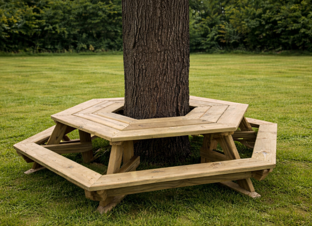 The Arbor Hexagon Tree Table
