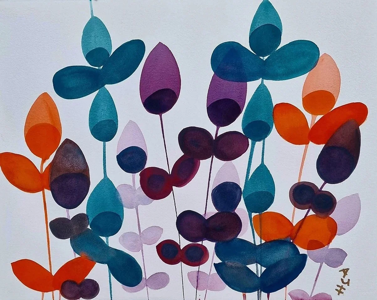 ONLY TULIPS ON SUNDAY
Watercolour on arches paper
w:  89cm  h: 71cm 
£750