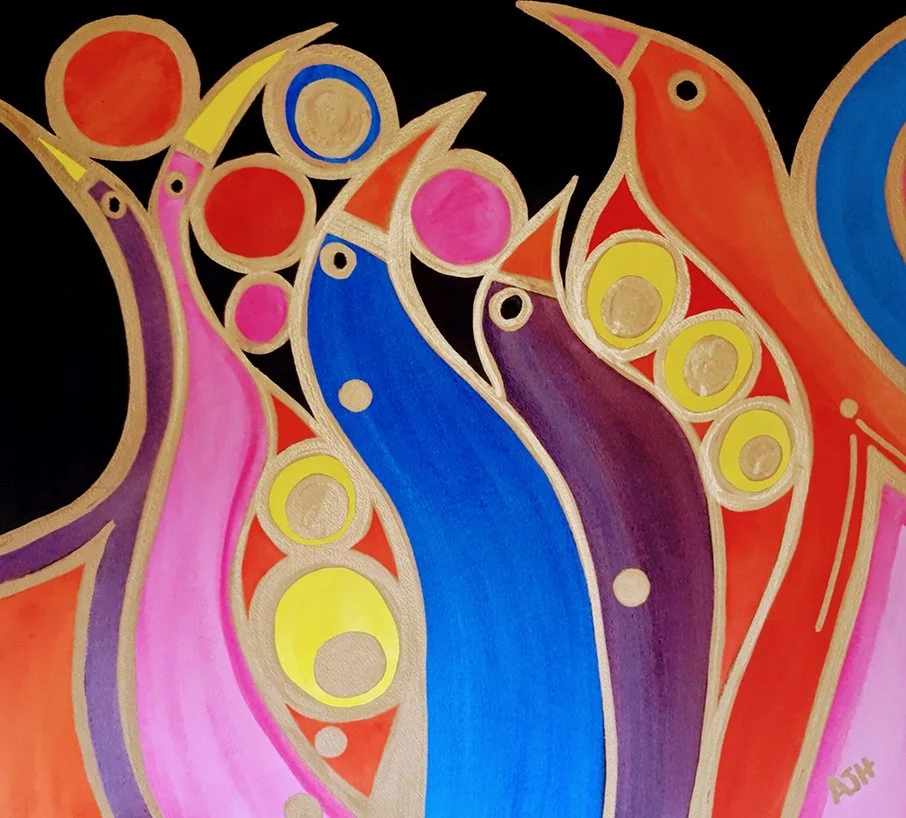 EVENSONG (2015) 
Watercolour and ink on arches 
Dimensions: w: 69cm h: 72cm 
(Sold) 