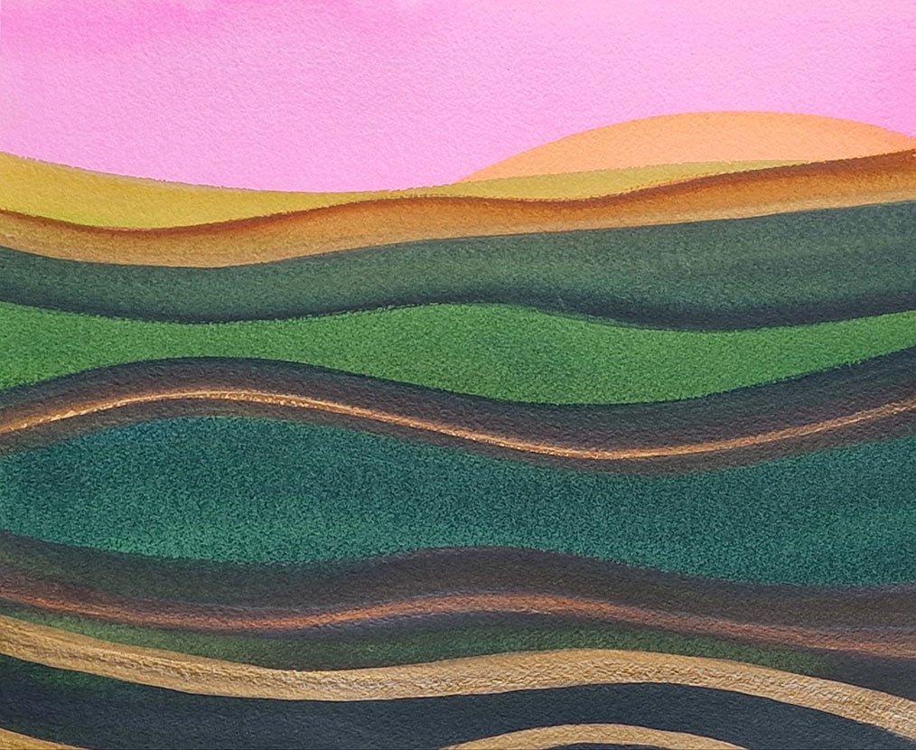 UNDER WALI
Watercolour and ink on Arches paper 
Dimensions: w: 58cm h: 51cm
£450