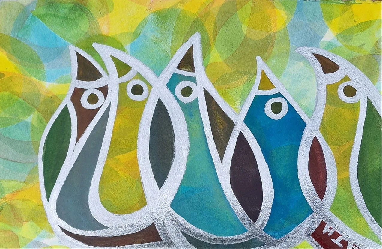 BASKING IN THE SUMMER ETERNAL (2024) 
Watercolour on arches paper 
Dimensions 
(Sold) 
