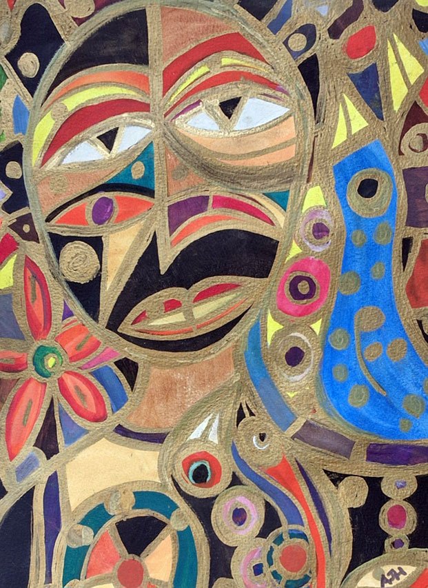 THE SORCERER (2020) 
Watercolour and ink on paper 
Dimensions: w: 75cm h: 79cm 
(Sold) 