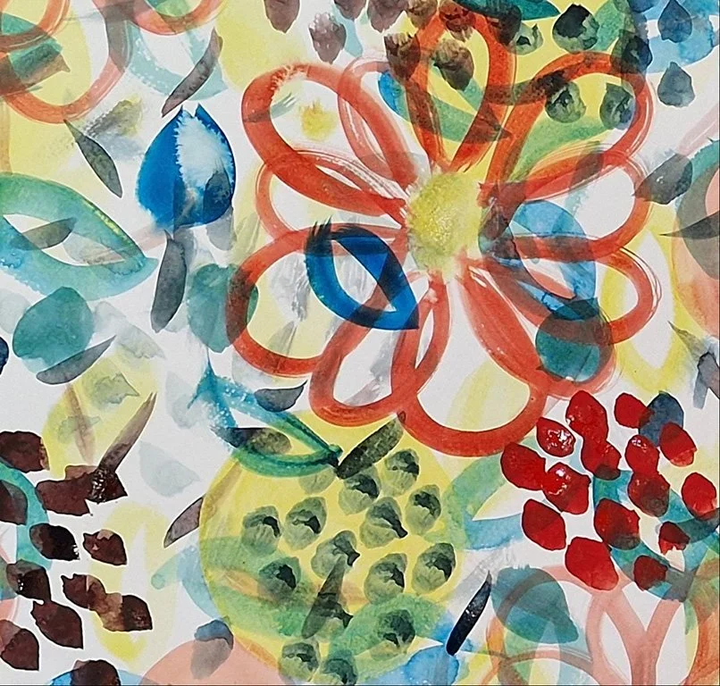 SPRING MY HEART SINGS FOR YOU
Watercolour on arches 
w: 59cm h: 62cm 
Sold