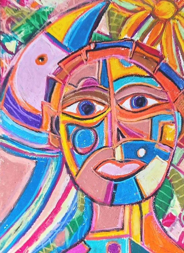 PINK MAN (2017) 
Watercolour and ink on paper 
Dimensions; w: 56cm h: 68cm 
(Unavailable)