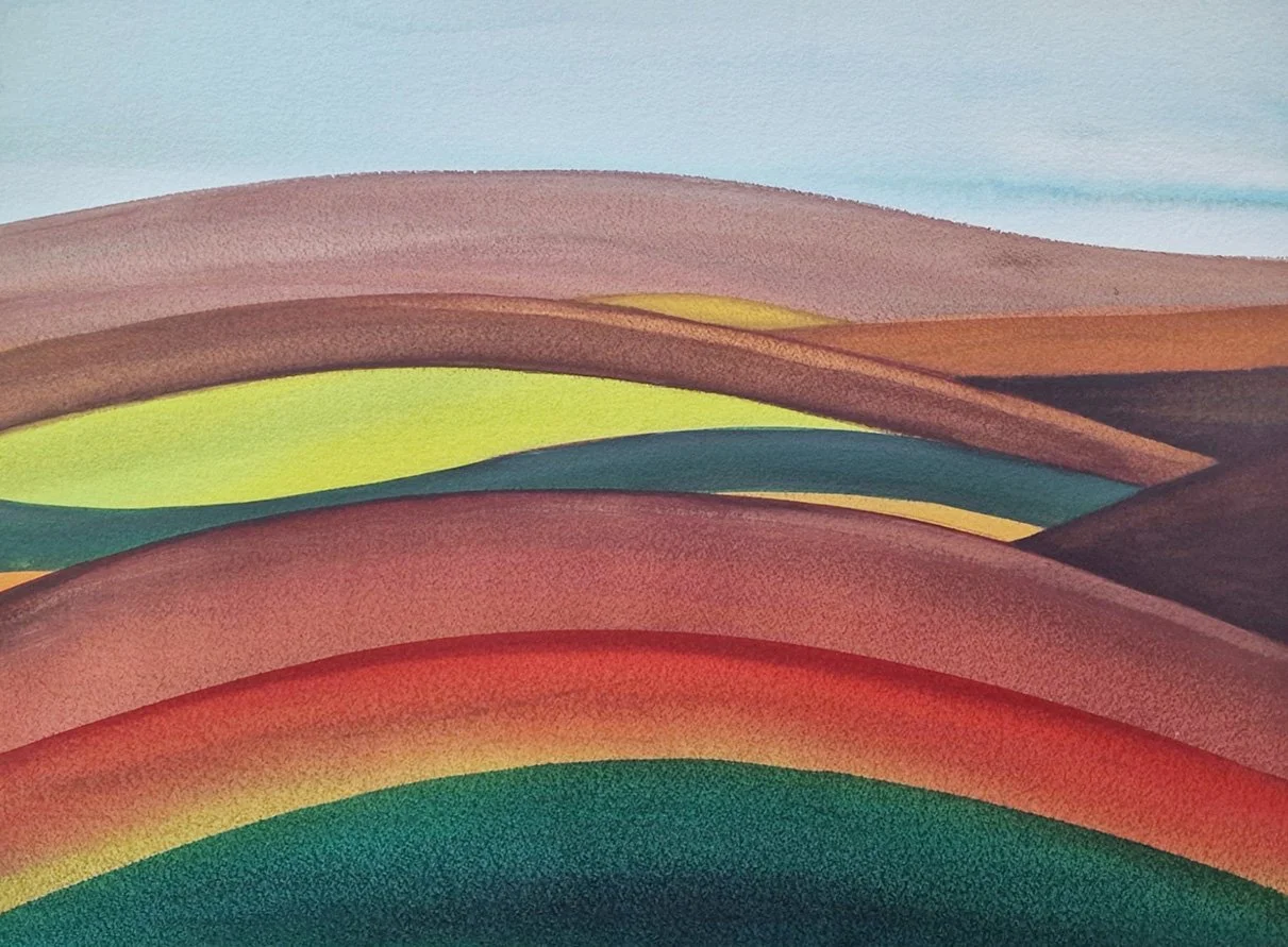 LANDED
Watercolour and ink on Arches paper 
Dimensions: w: 68cm h: 87cm
£750