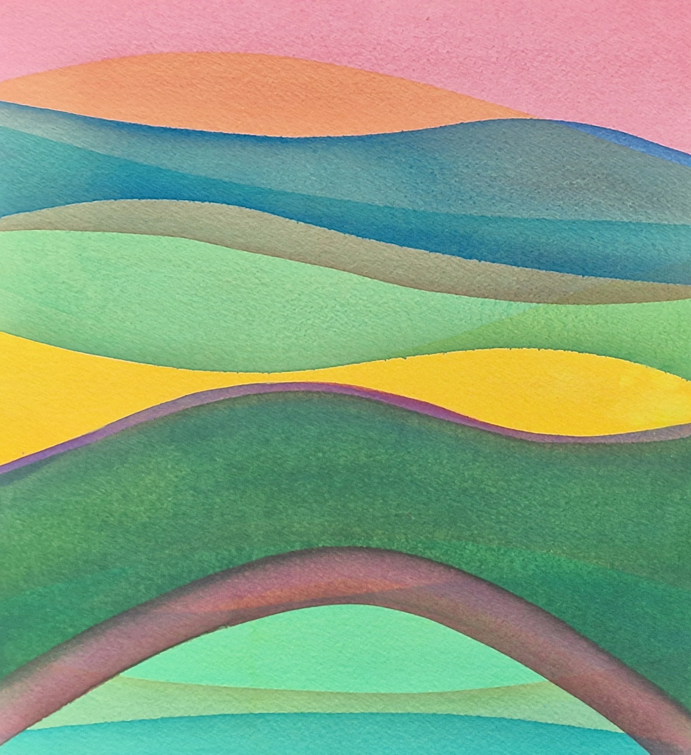 THE SKY BLUSHES WITH PLEASURE
Watercolour on Arches paper 
Dimensions: w: 60cm h: 63cm
£500