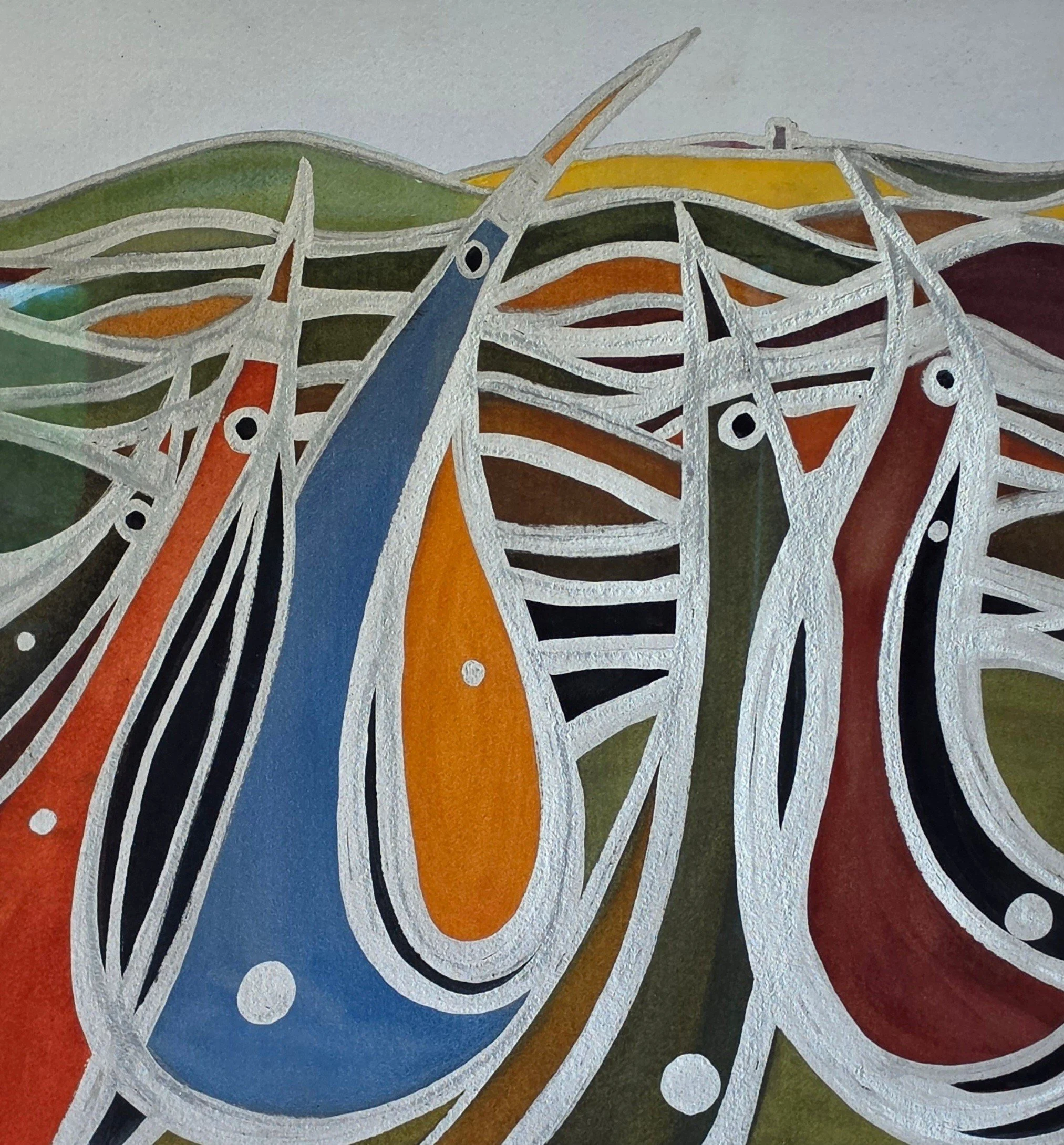 THE GOLDEN FIELDS OF HOME
Watercolour on arches paper
w: 71cm h: 72cm 
£650