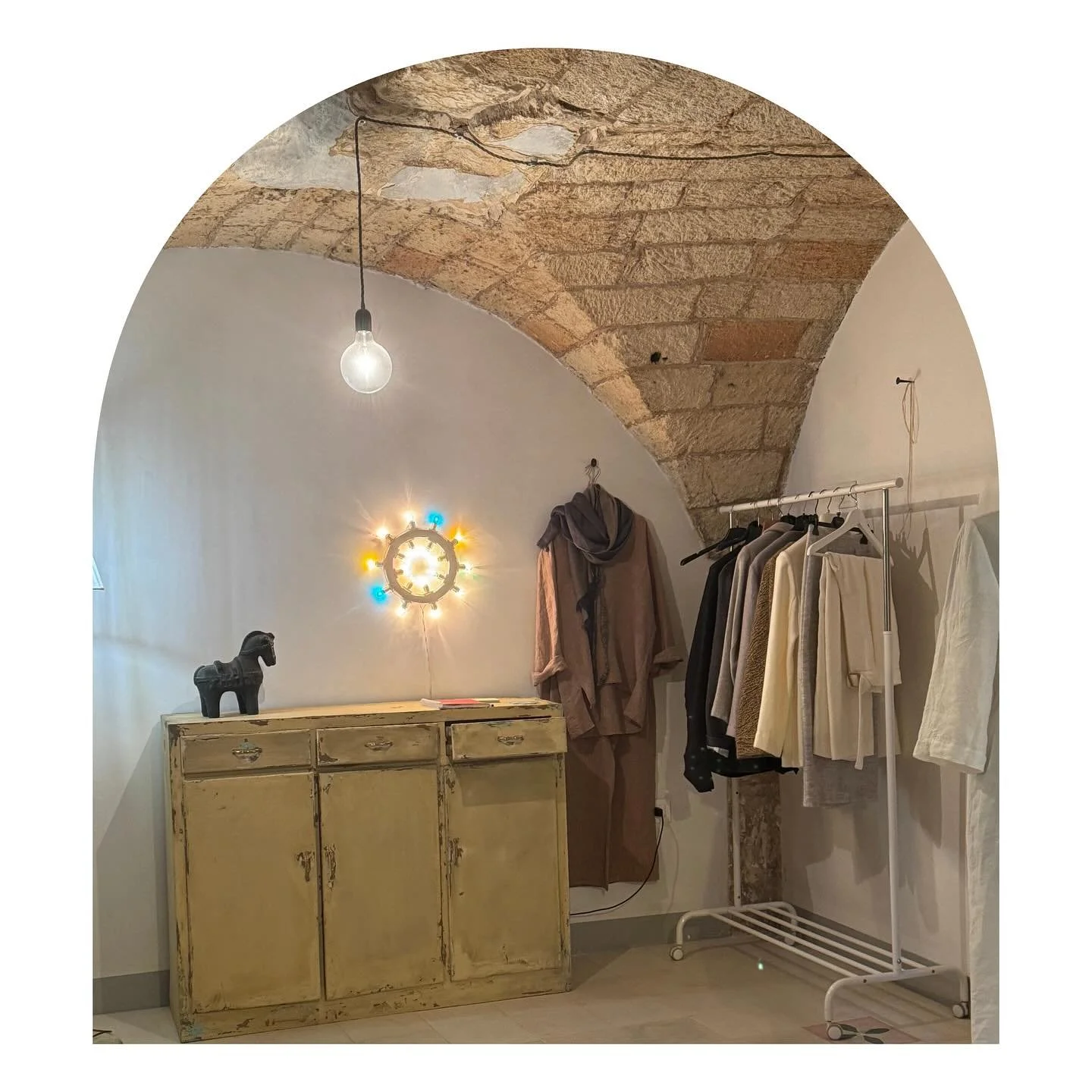 Retail therapy, Puglia style.  Handmade linen and wools #winterclothes