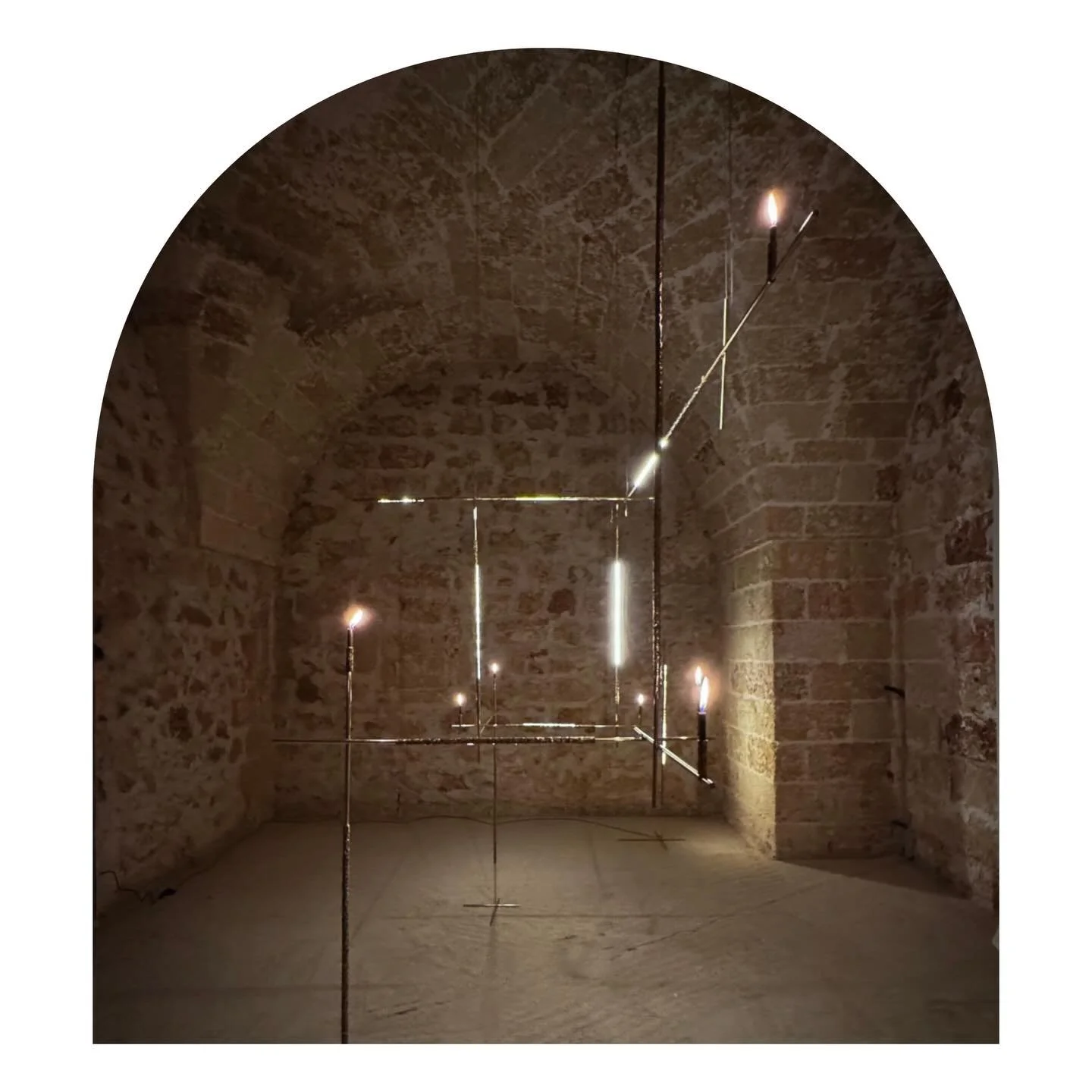 The beautiful pieces by @morghenstudio shown at the abandoned monastery @intrecci.intertwinings 💫