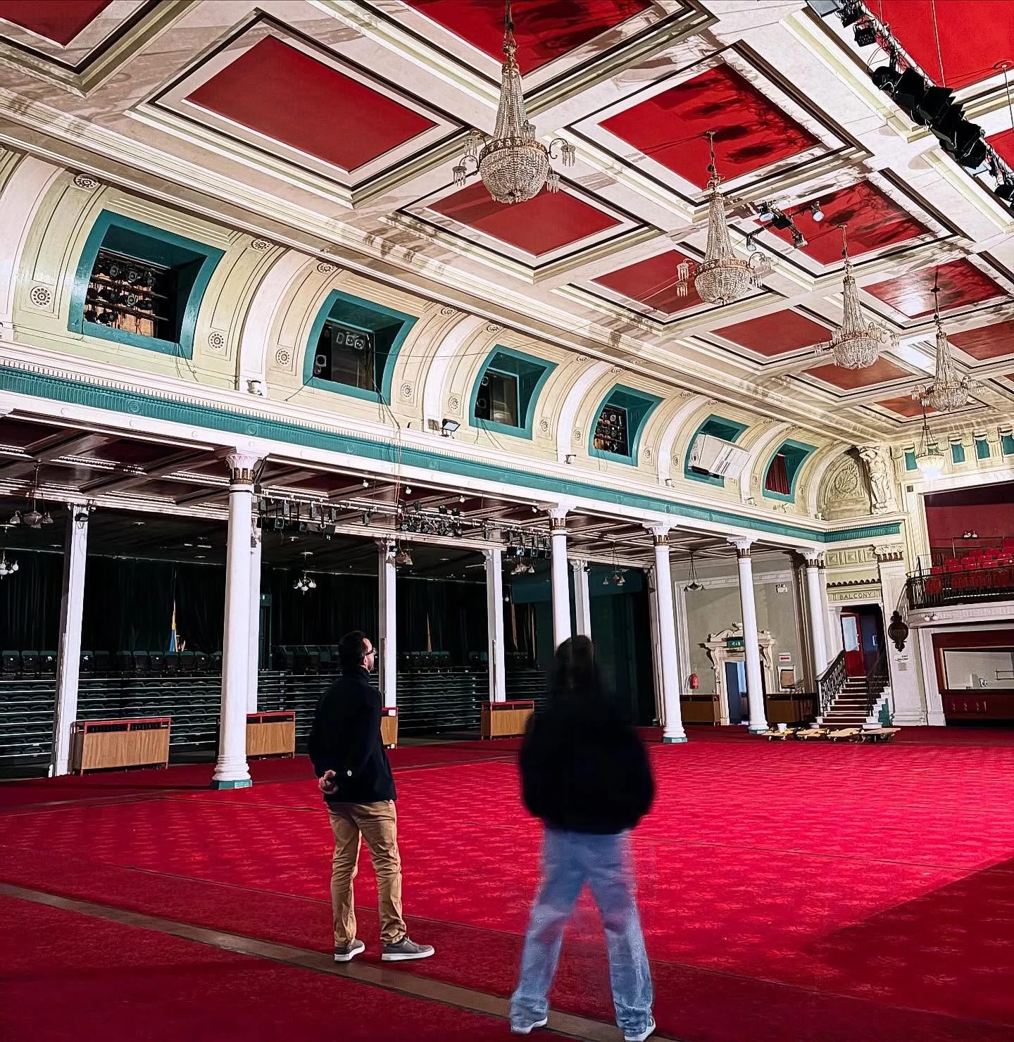 Admiring the chandeliers ✨🪩 #Margate #MargateWinterGardens