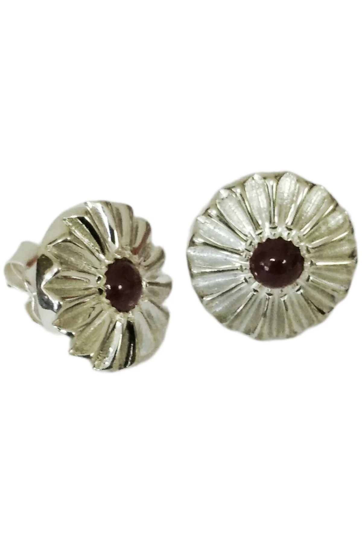 Sunburst Earrings Ruby by Theo Fabergé in diamonds and rubies.