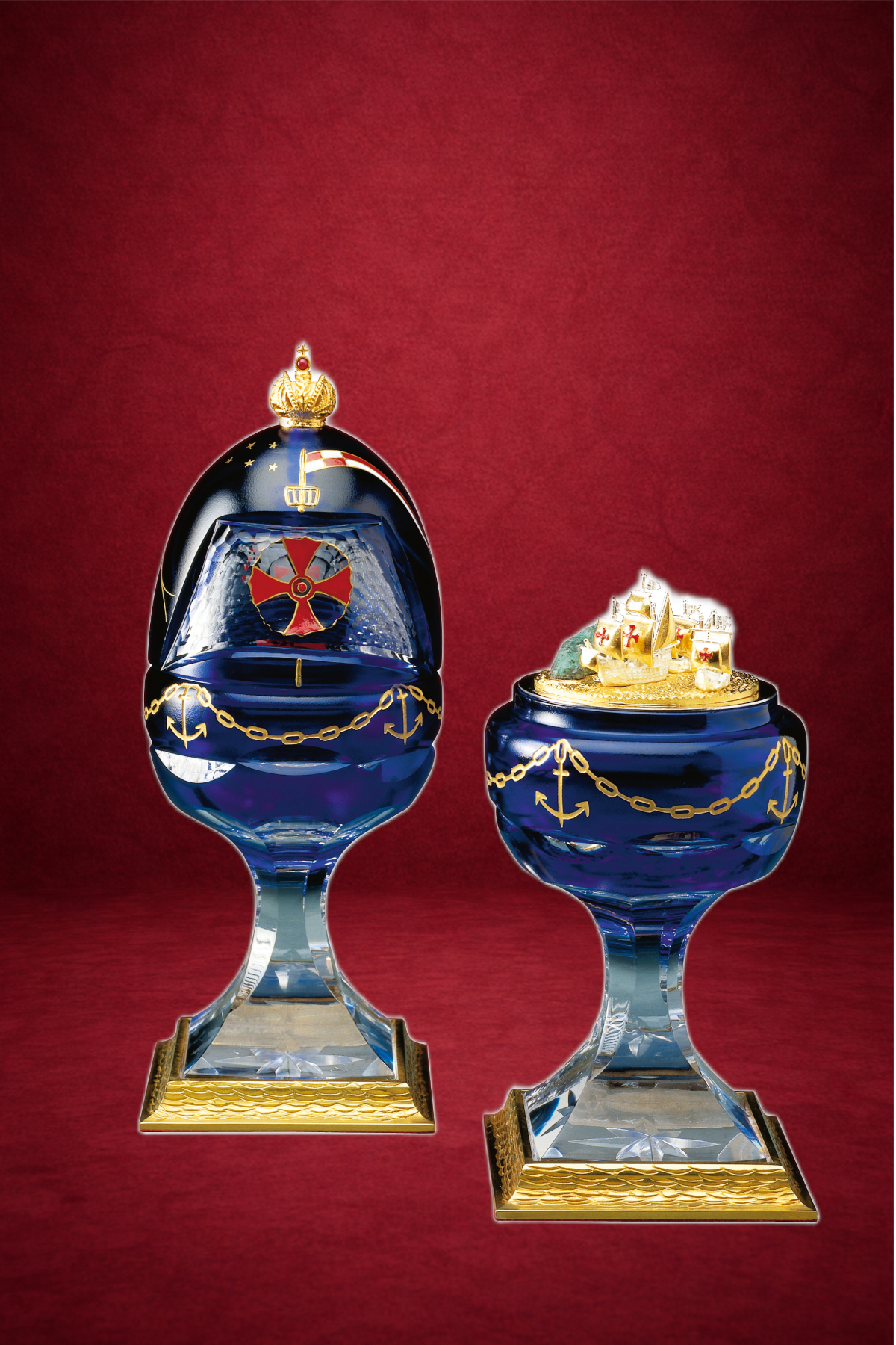 Columbus Egg creation by Theo Fabergé inspired by floral buddleia blossoms with detailed enamel and gold decoration.