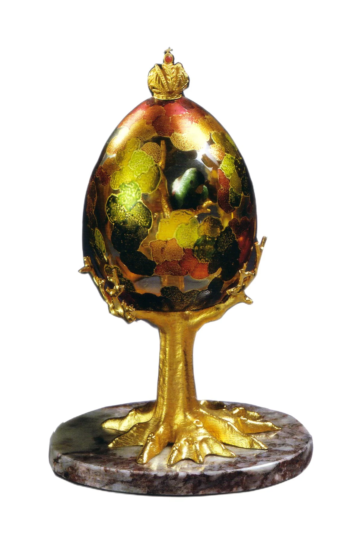 Tropical egg creation by Theo Fabergé inspired by exotic tropical flora and wildlife.