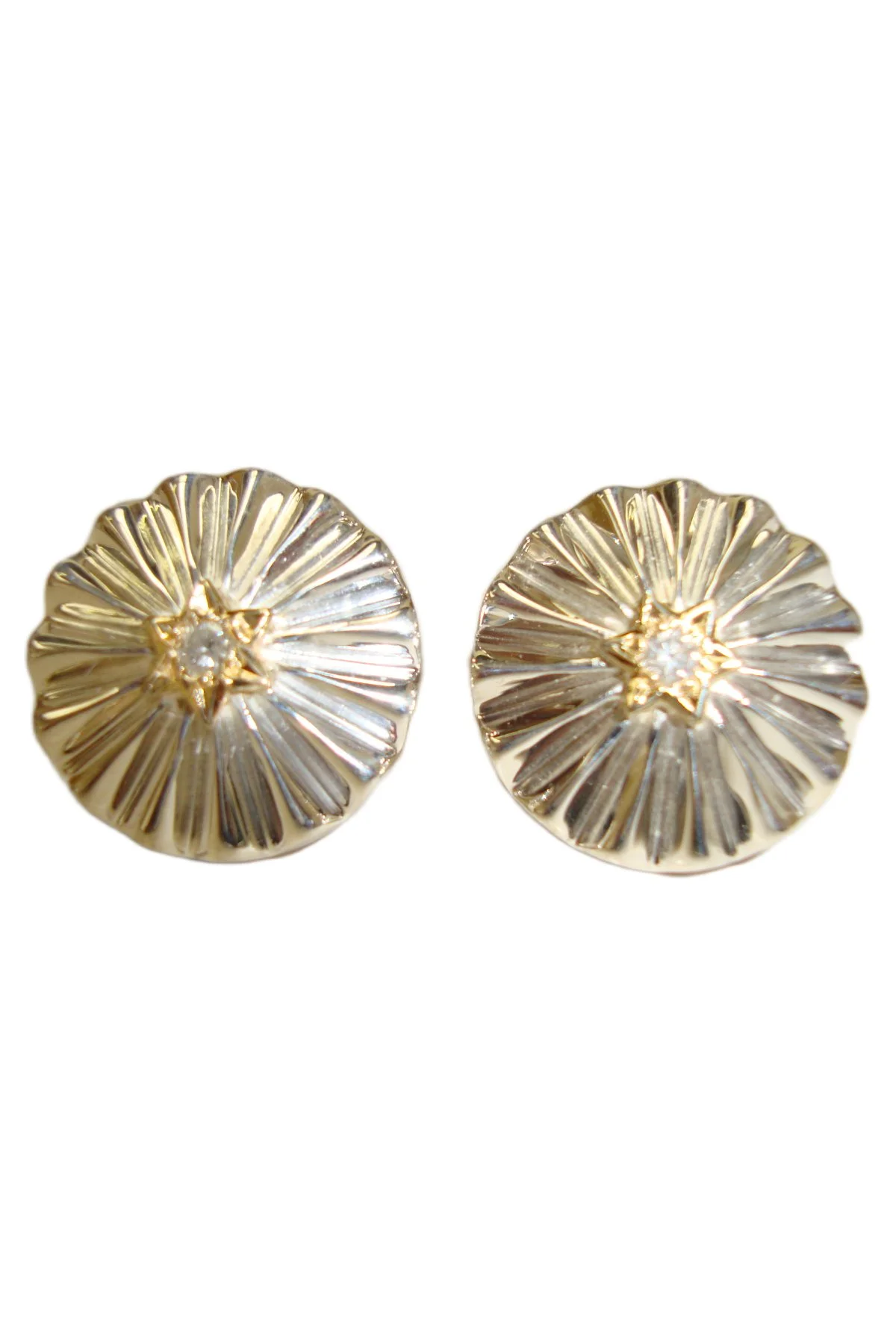 Sunburst Cufflinks Diamond by Theo Fabergé in diamonds and silver..