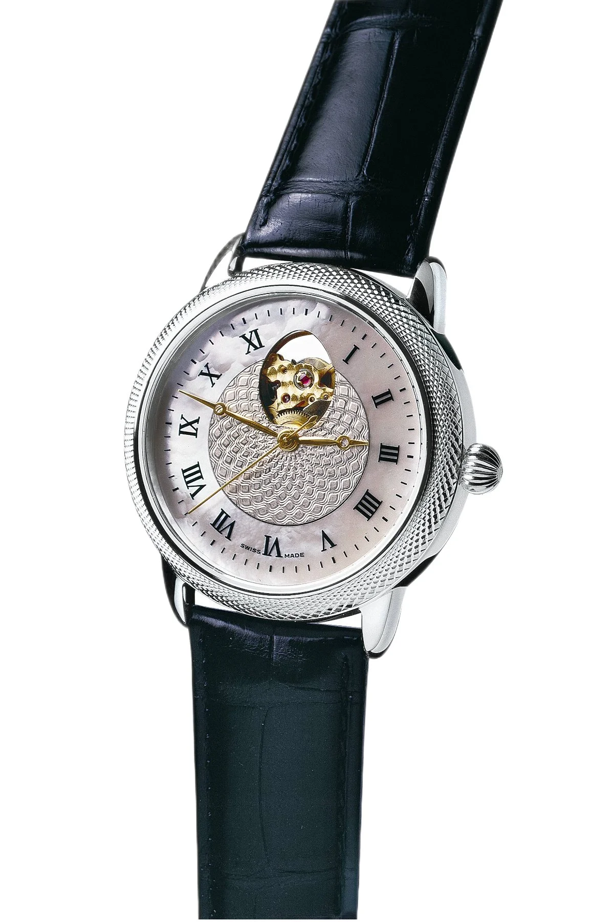 Series 3 Model 301, a Swiss-made Theo Fabergé watch in pearls and sapphires.