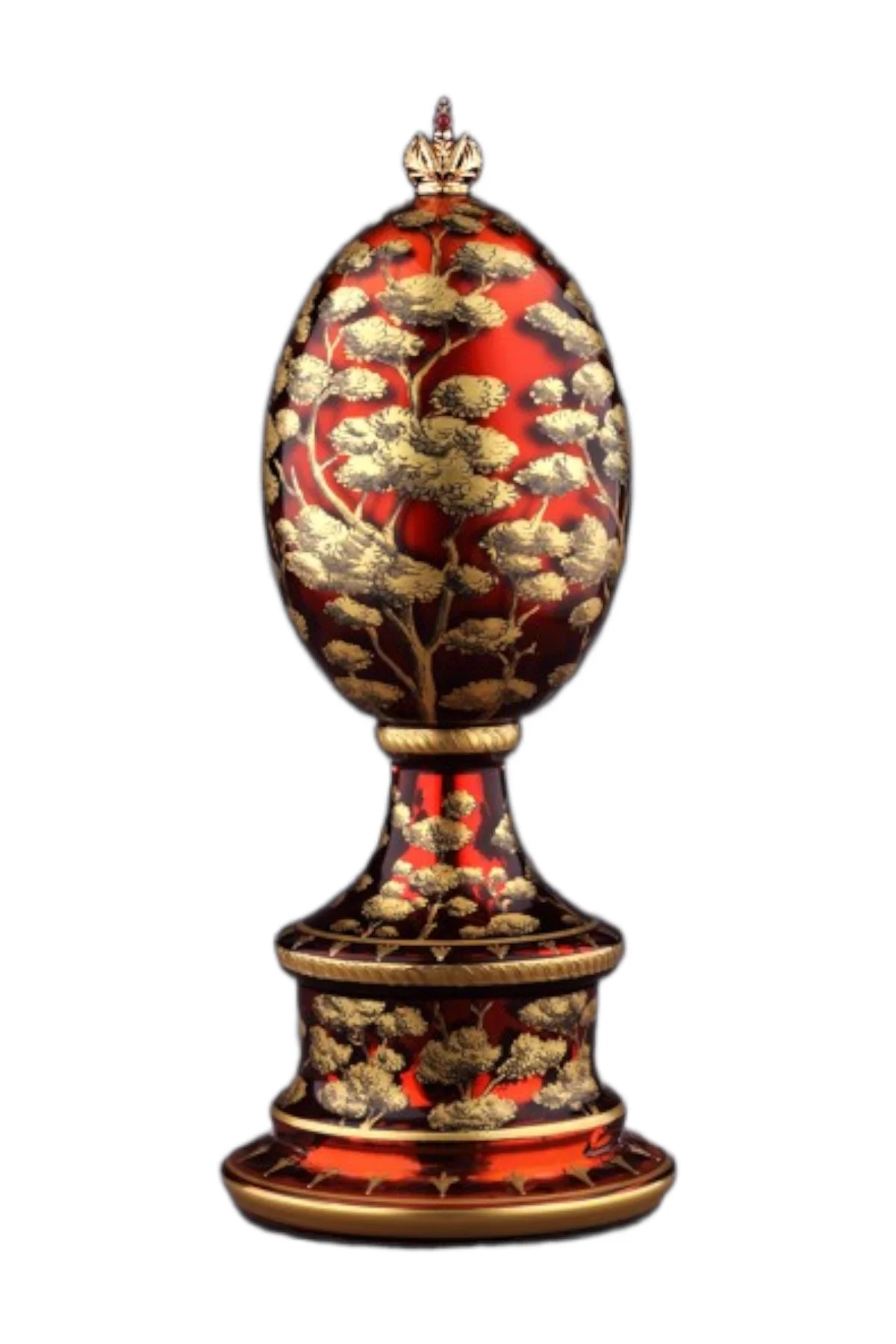 Cherry Blossom egg creation by Theo Fabergé inspired by Japanese sakura blossoms with delicate enamel detailing.