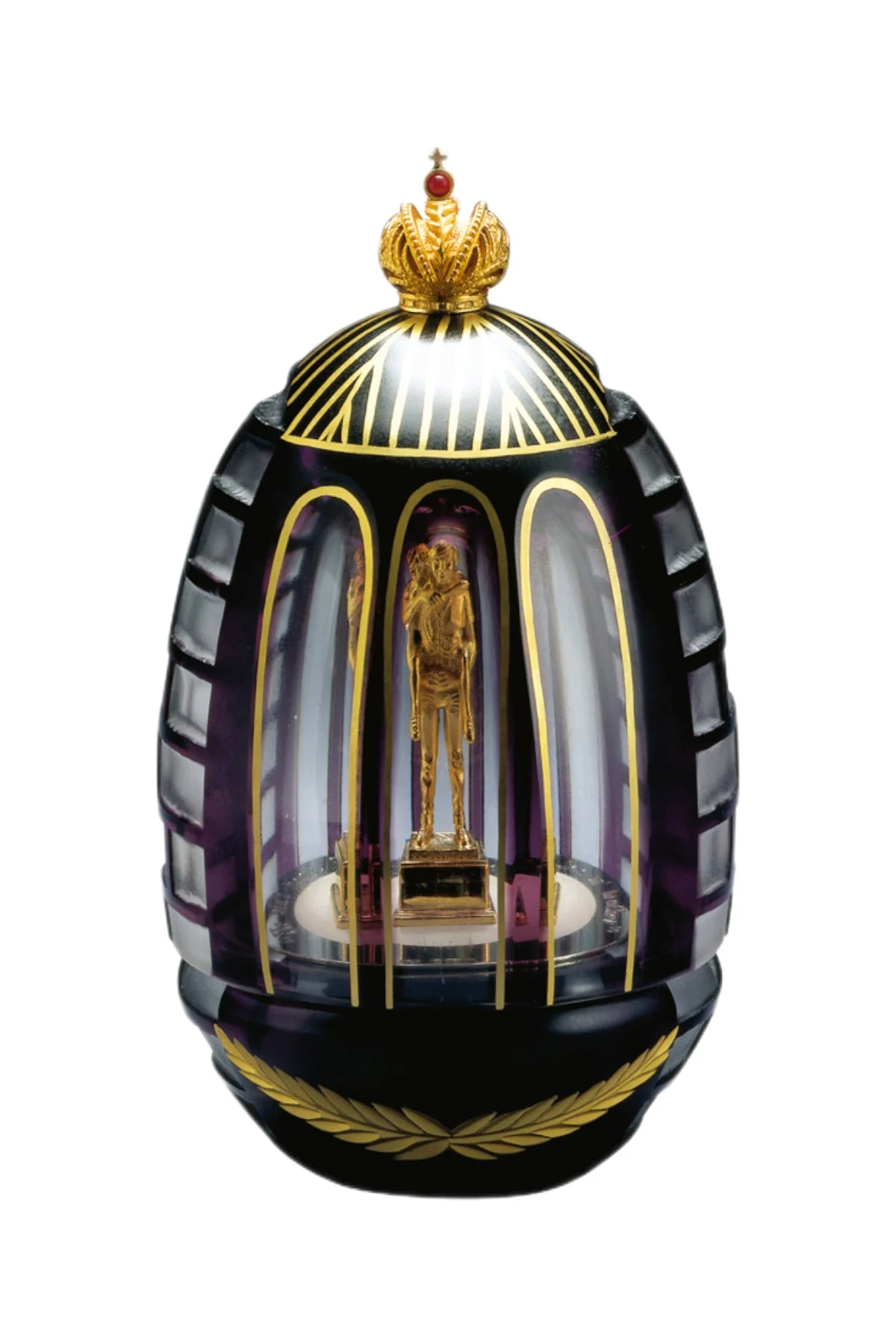 The Brotherhood Egg by Theo Fabergé, shown from the front.