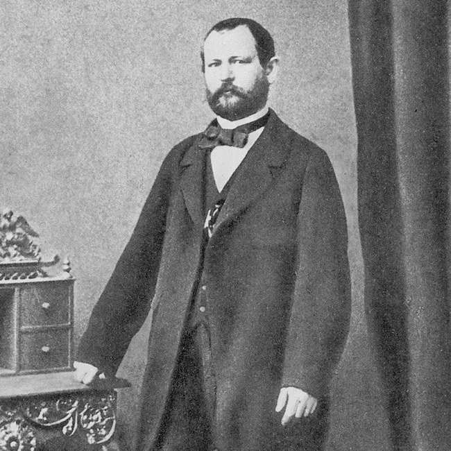 Portrait of Gustav Fabergé, founder of the House of Fabergé and father of the celebrated jeweller Carl Fabergé.