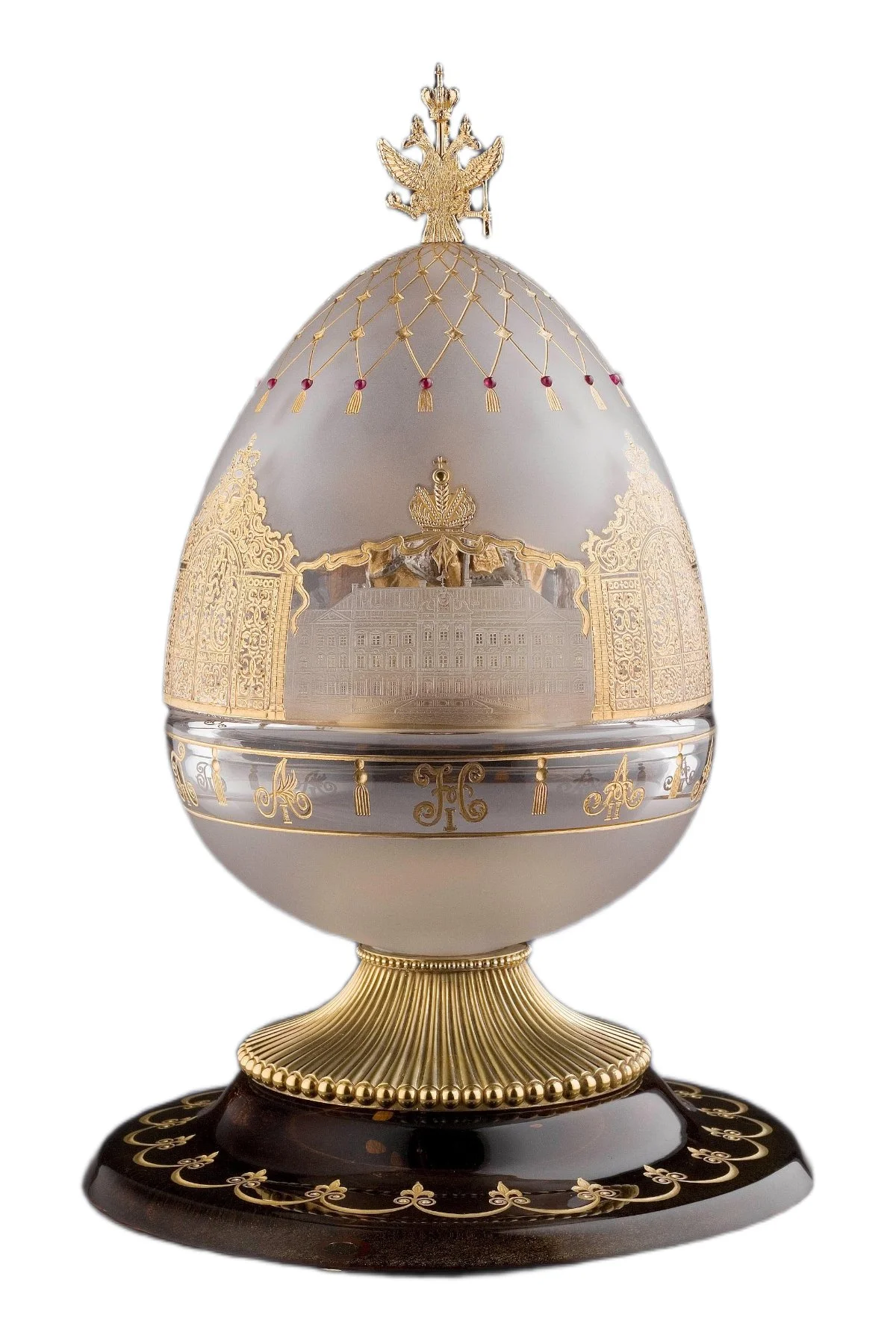 Tsarskoye Selo egg creation by Theo Fabergé inspired by the historic Tsarskoye Selo imperial residence.