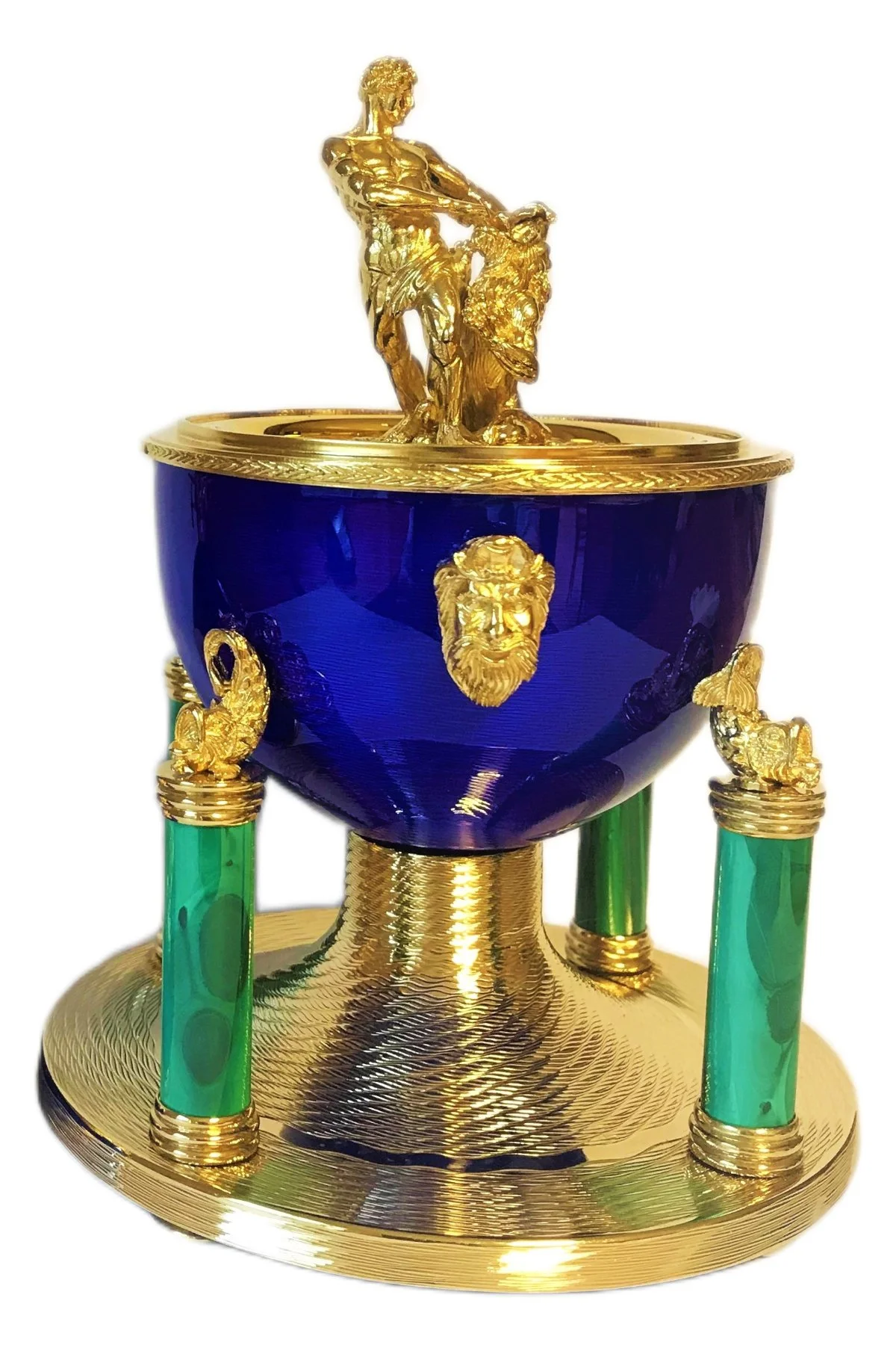 Samson Egg open to reveal its handcrafted surprise.