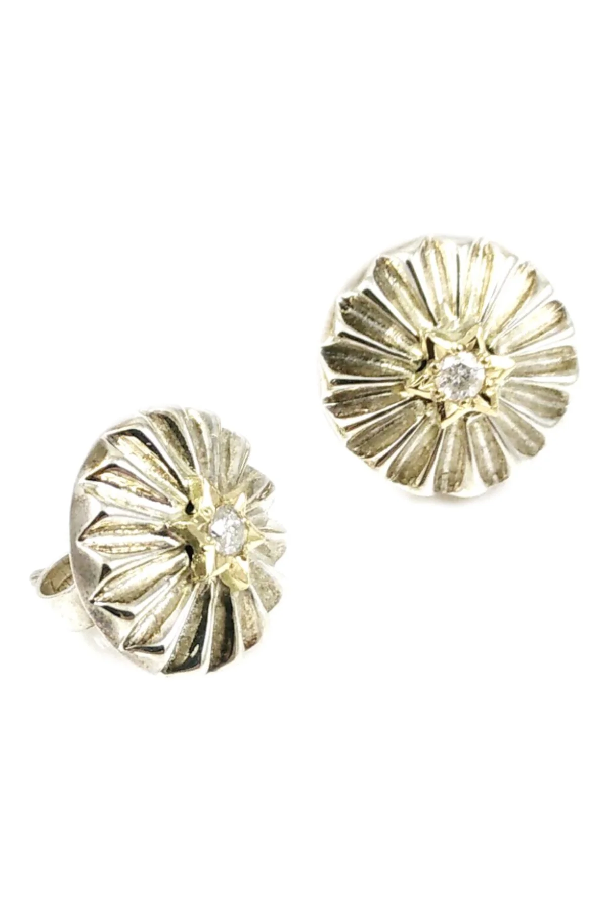 Sunburst Earrings Diamond by Theo Fabergé in diamonds and silver