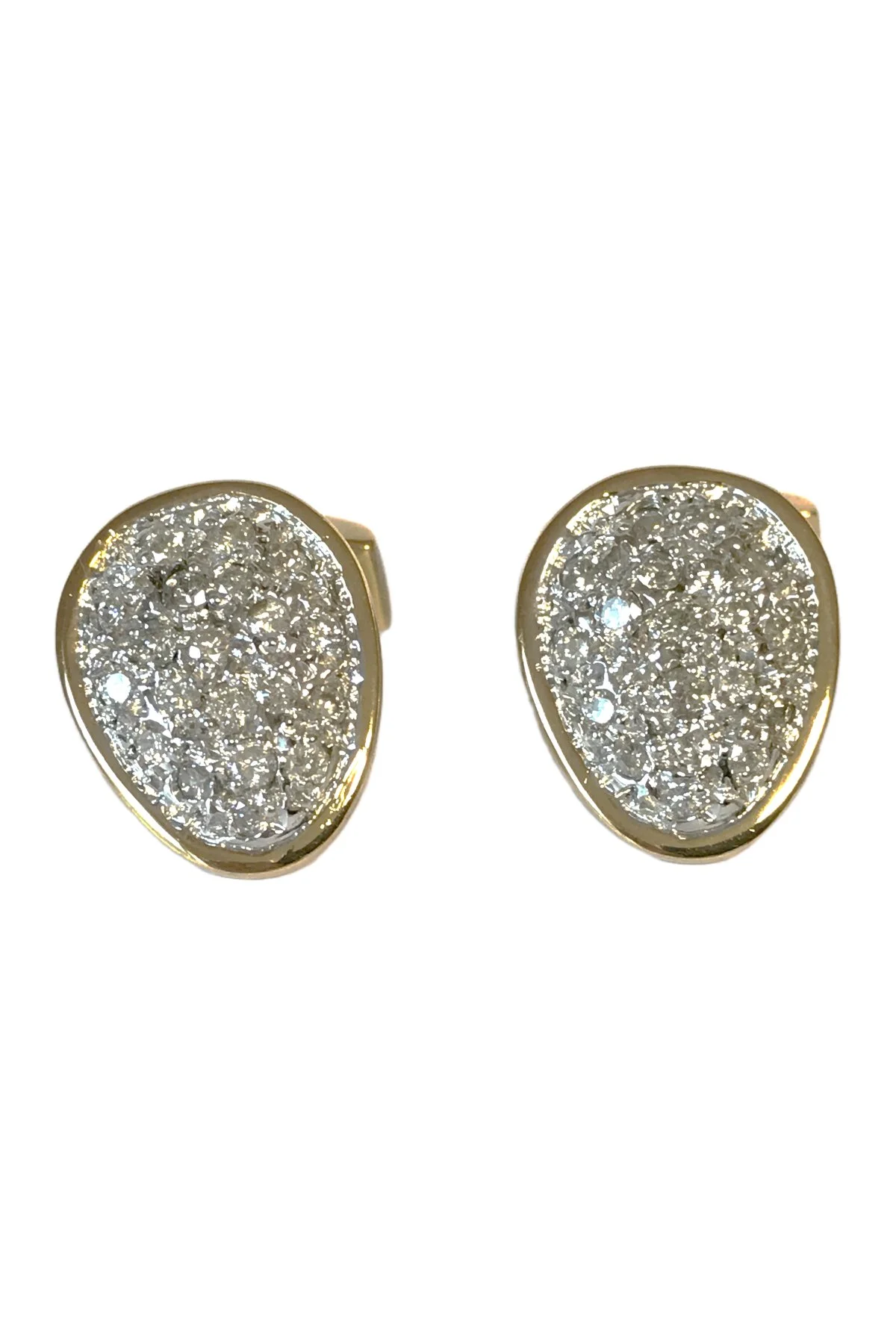 Diamond Mine Cufflinks Sterling Silver by Theo Fabergé in diamonds and sterling silver.