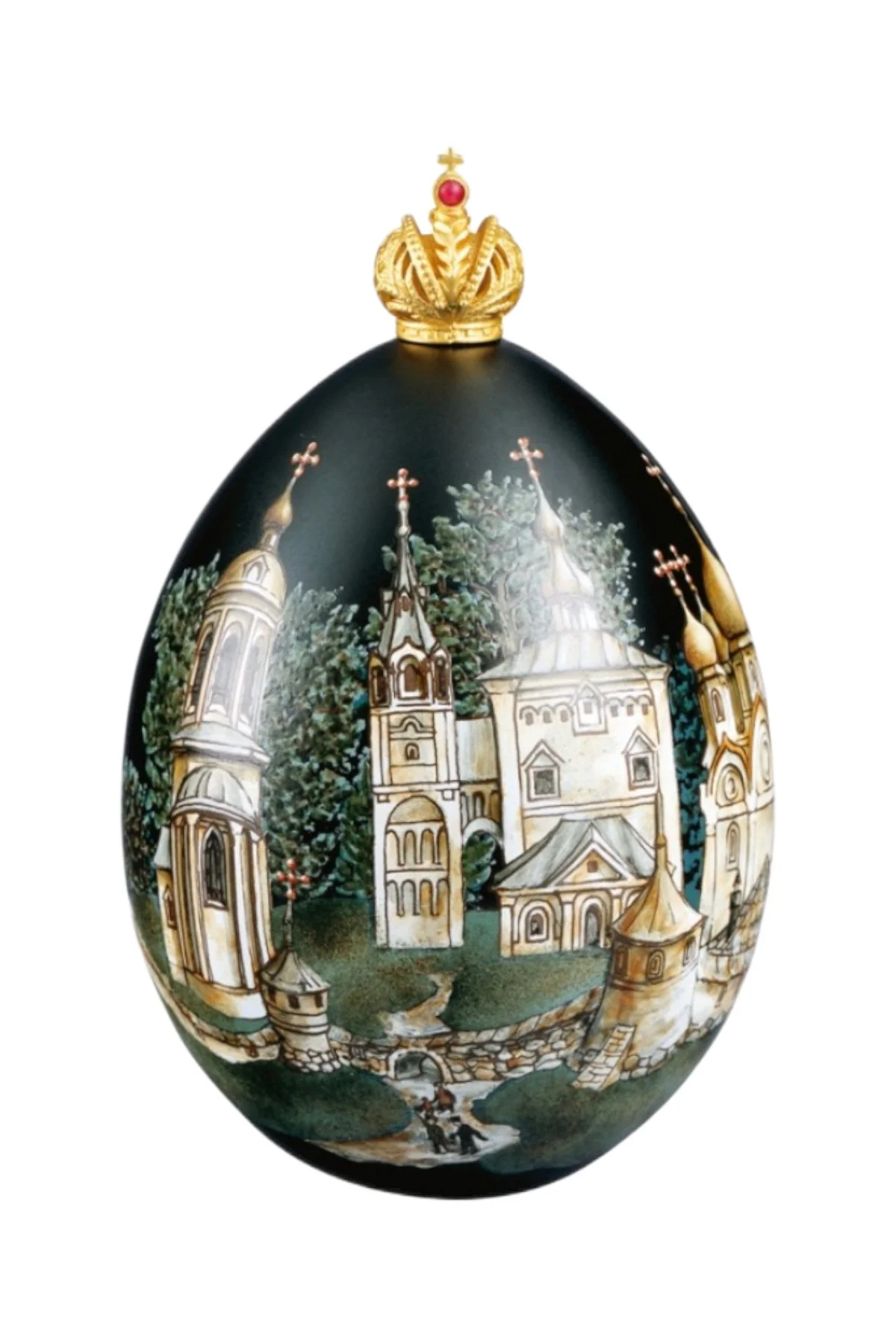 Golden Ring Egg Creation by Theo Fabergé with gold and enamel detailing.