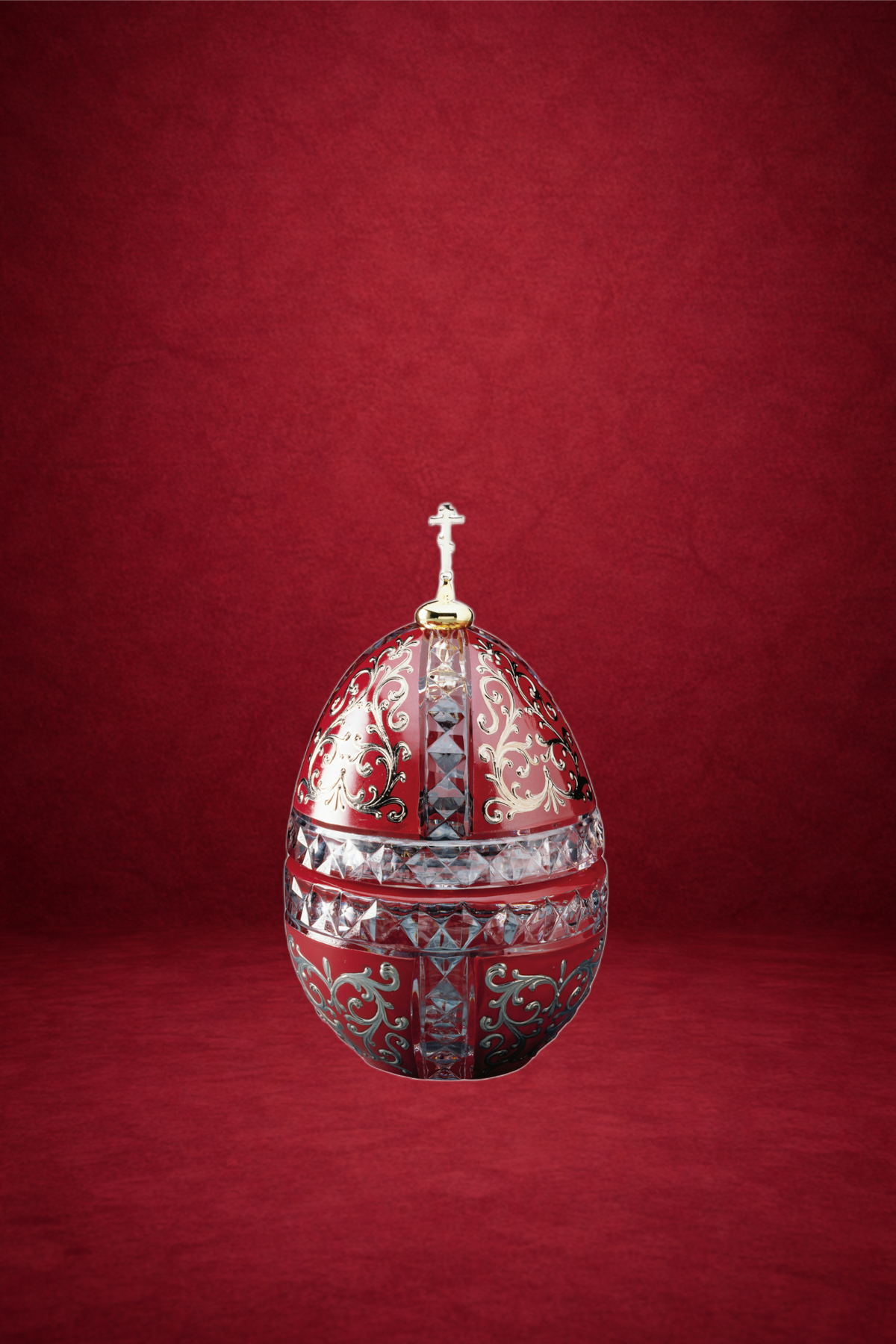 St Vladimir Egg creation by Theo Fabergé inspired by traditional falconry with detailed enamel decoration.