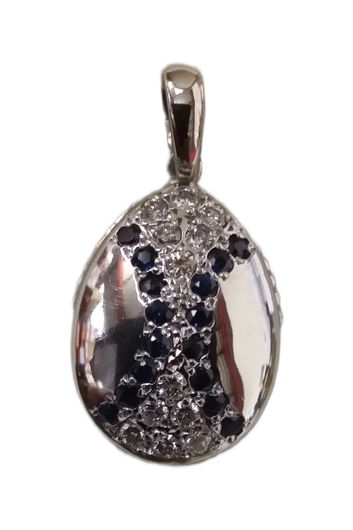 Diamond Egg Pendant by Theo Fabergé in diamonds and gold.