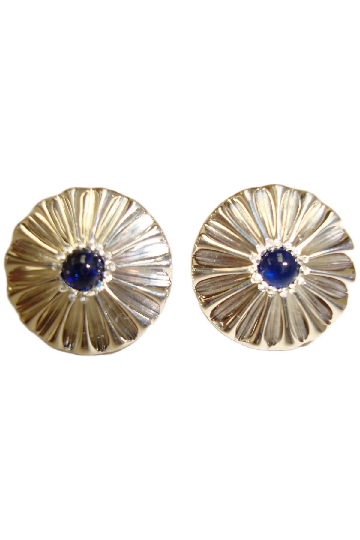 Sunburst Cufflinks Sapphire by Theo Fabergé in diamonds and rubies.