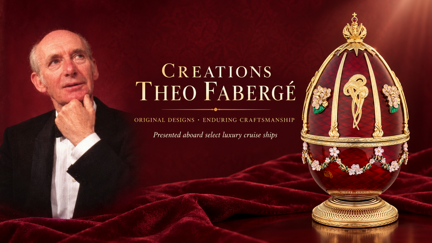 Creations Theo Fabergé Showcasing Theo and the Firebird Egg Creation