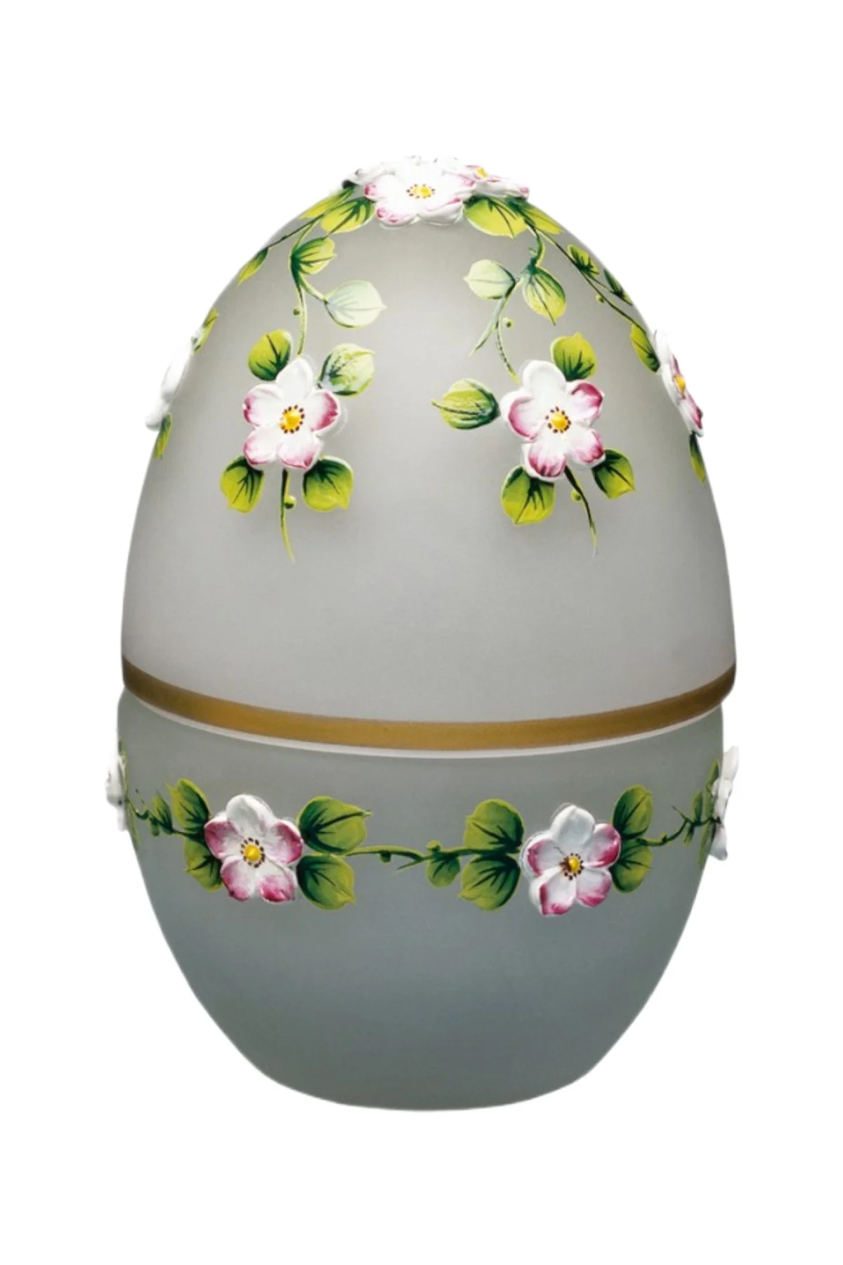 The Spring Egg by Theo Fabergé, shown from the front.