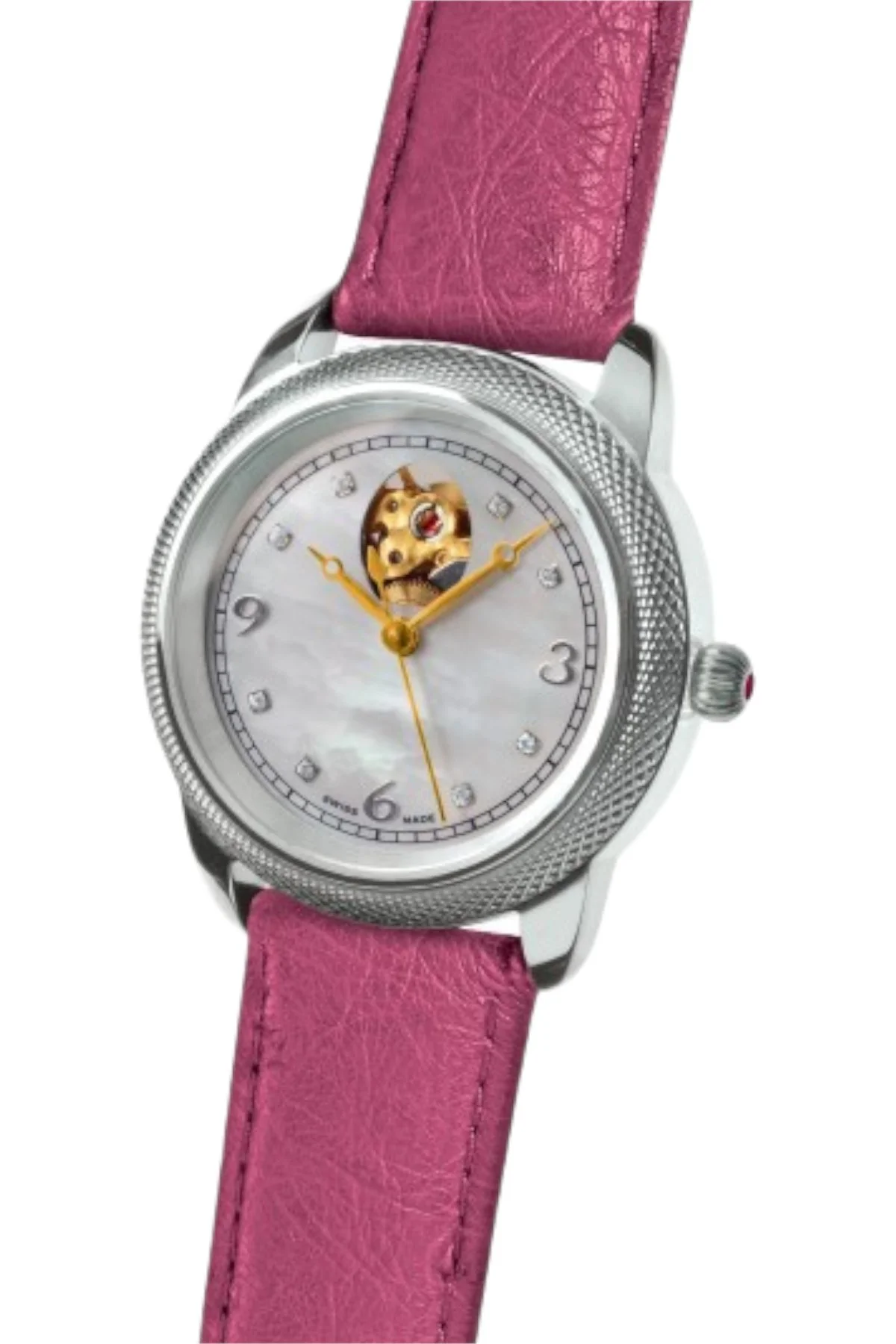 Series 8 Model 801, a Swiss-made Theo Fabergé watch in pearls and sapphires.