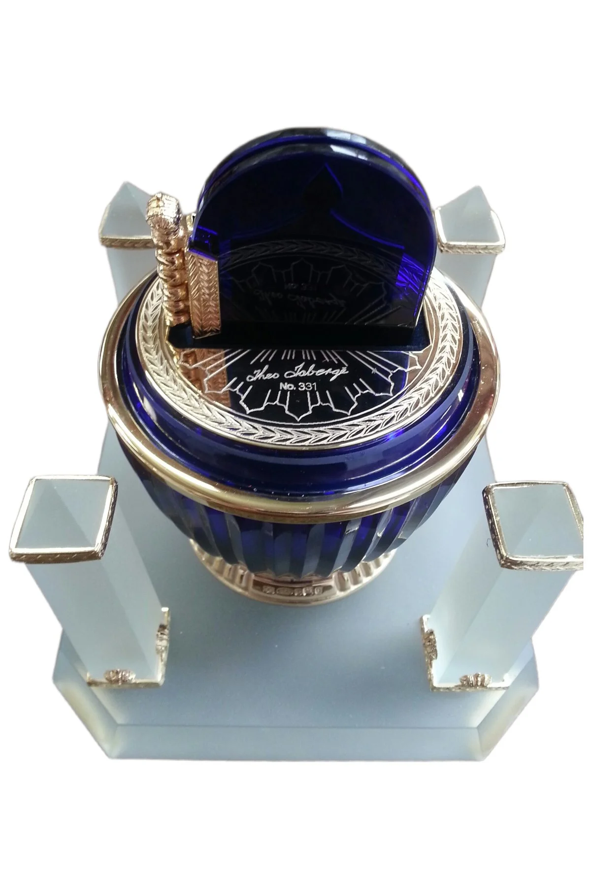 Egg Of The Covenant open to reveal its handcrafted surprise.