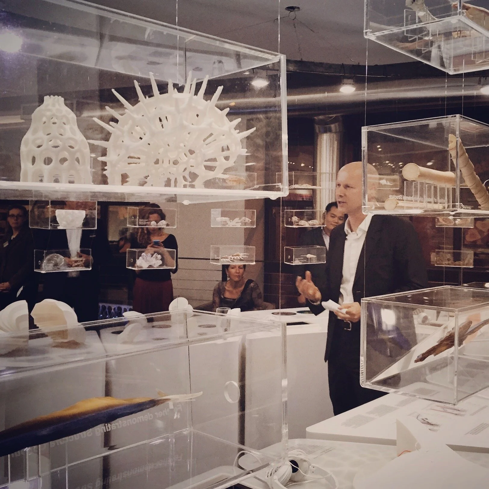 Michael Pawlyn speaking at the Architecture Foundation, Designing with Nature Exhibition