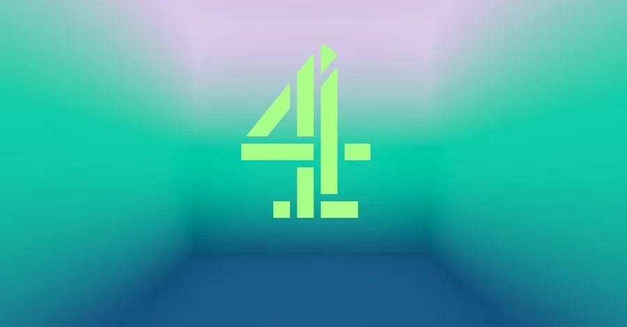 The number 4 and a period are displayed in bright green on a gradient green and purple background.