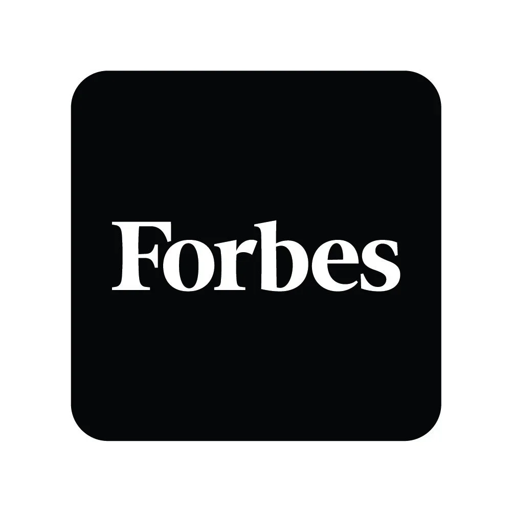 Black square with rounded corners and the word 'Forbes' written in white font in the center.