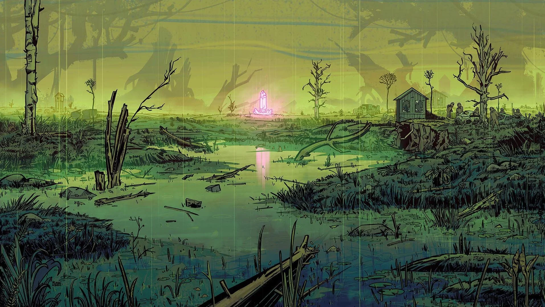 Roman Stevens Zero Sievert loading screen illustration 