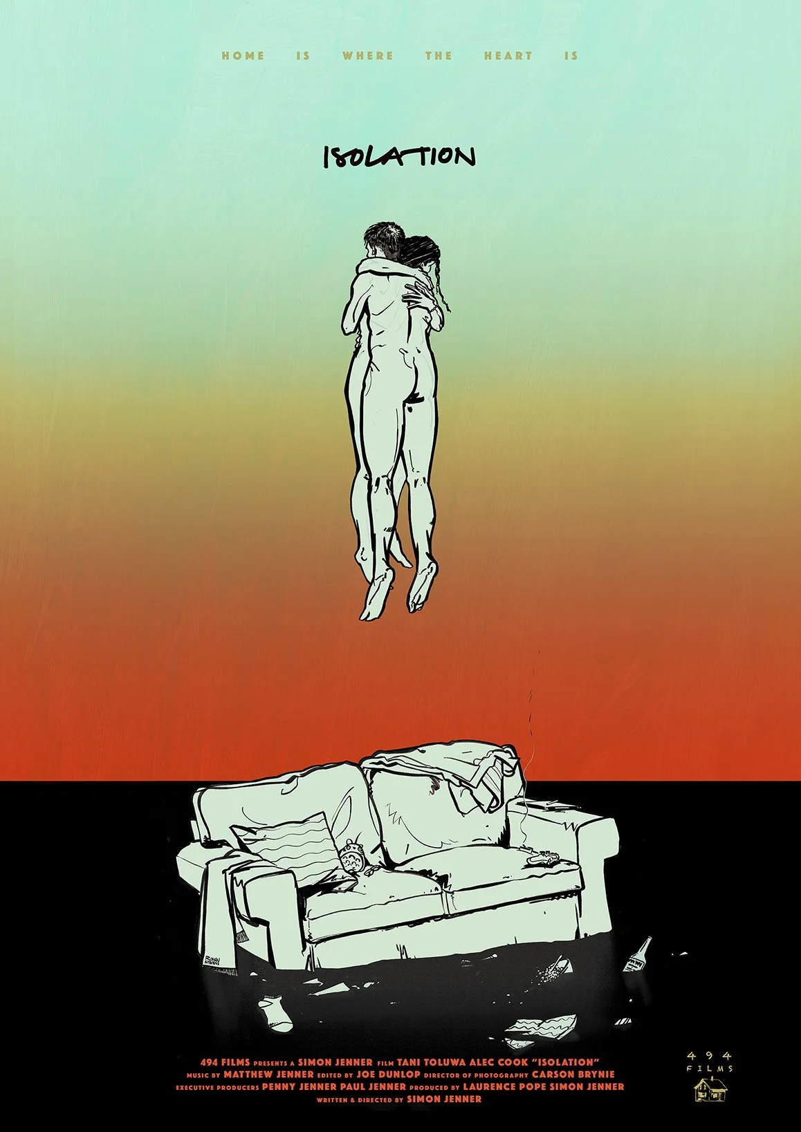 film poster for 'isolation' by simon jenner + 494 films