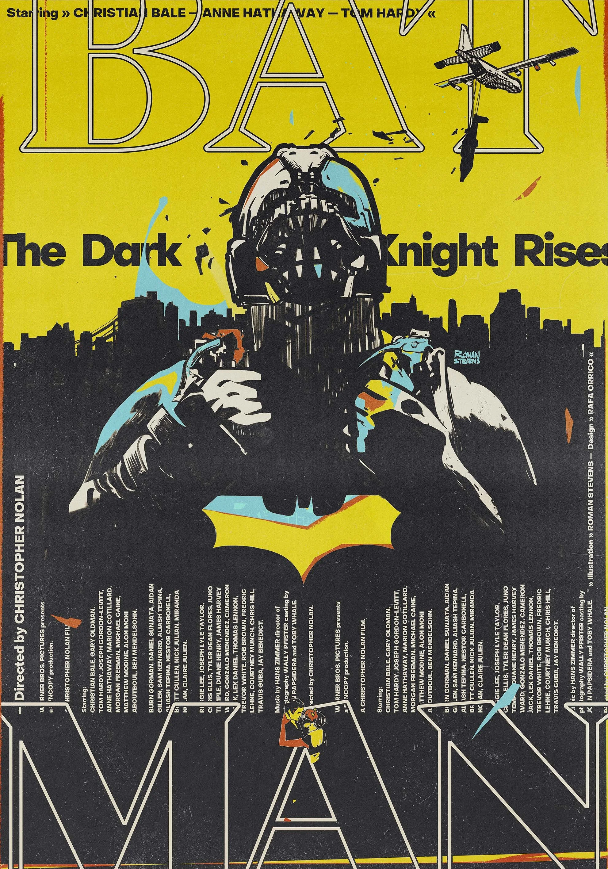 the dark knight rises: trilogy collaboration with graphic designer rafa orrico diez