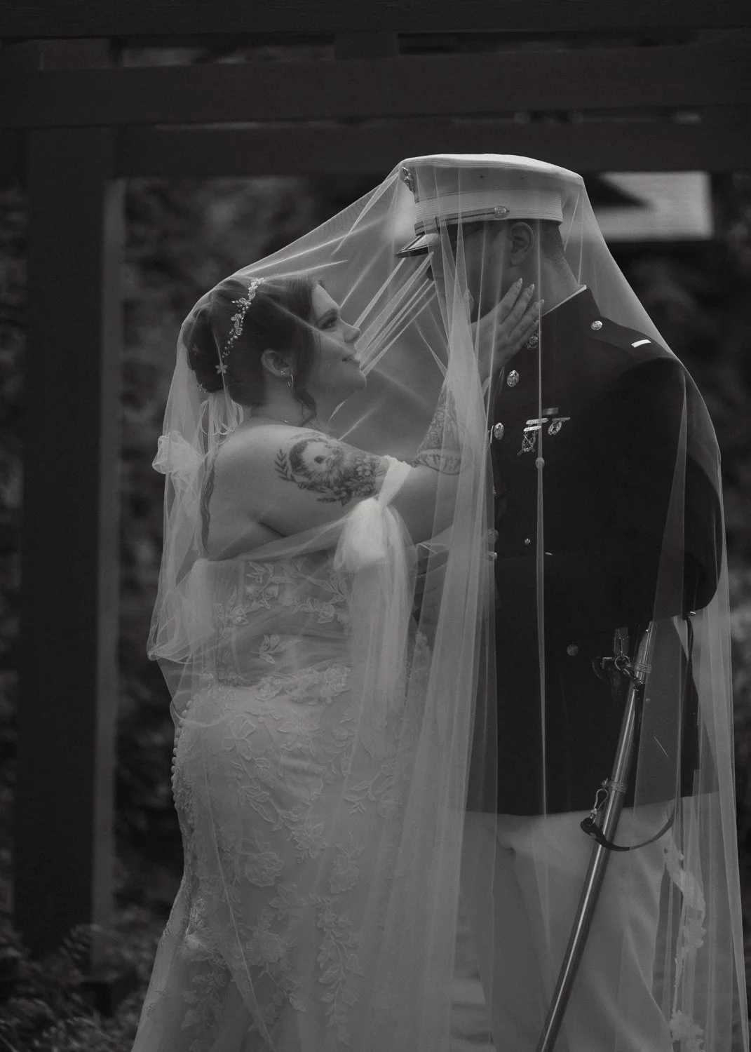 Bride veil portrait nostalgic aesthetic — wedding photographer Pennsylvania